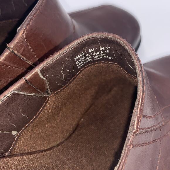 Clarks England MINGLE Dark Brown Leather Open-Back Heel Clogs Women's Size 8M - Picture 5 of 8